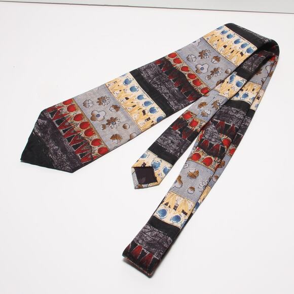 Vintage Cornerstone Abstract Floral Tie 4" x 55.5" - Picture 3 of 7